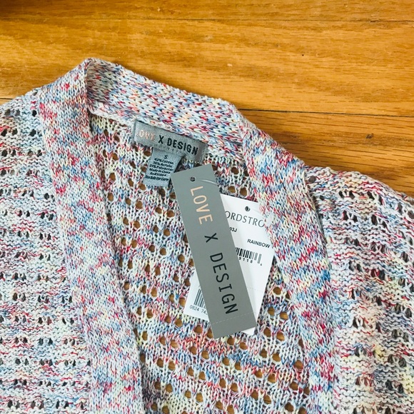 NWT Rainbow Knit Cardigan Sweater Size S - Picture 7 of 12